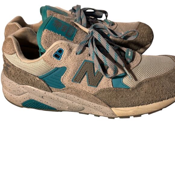 NIB Palace & New Balance Collab 580 Gargoyle Grey Blue MT580PA2 Low Sneakers 11 - Picture 14 of 16